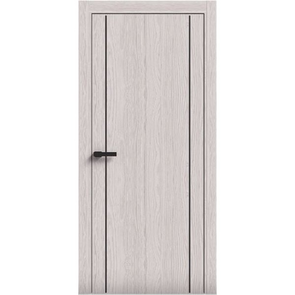 Двери межкомнатные Terminus Light ПК 13 Дуб Жемчужный Молдинг ЧЕРНЫЙ или серый