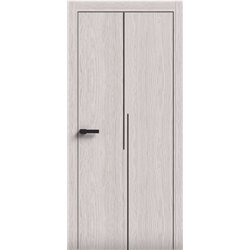 Двери межкомнатные Terminus Light ПК 17 Дуб Жемчужный   Молдинг ЧЕРНЫЙ или серый 