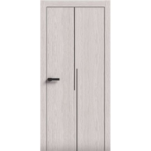 Двери межкомнатные Terminus Light ПК 17 Дуб Жемчужный   Молдинг ЧЕРНЫЙ или серый 