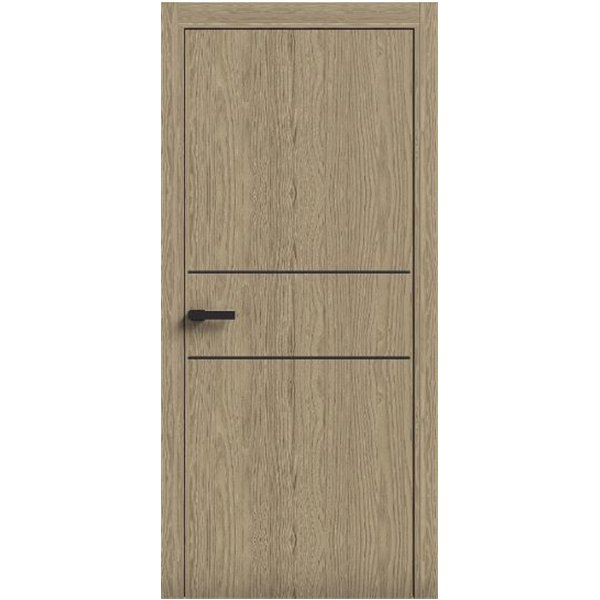 Двери межкомнатные Terminus Light ПК 04 КАРАМЕЛЬ Молдинг ЧЕРНЫЙ или СЕРЫЙ 