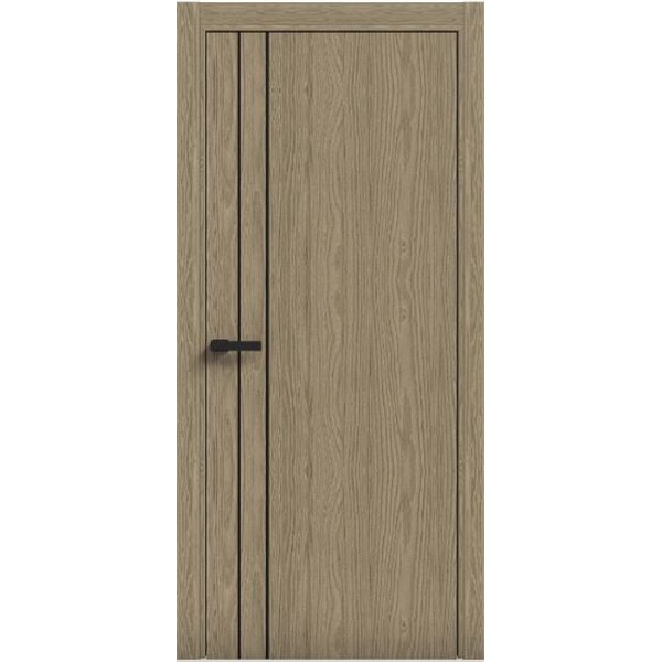 Двери межкомнатные Terminus Light ПК 05 КАРАМЕЛЬ Молдинг ЧЕРНЫЙ или СЕРЫЙ