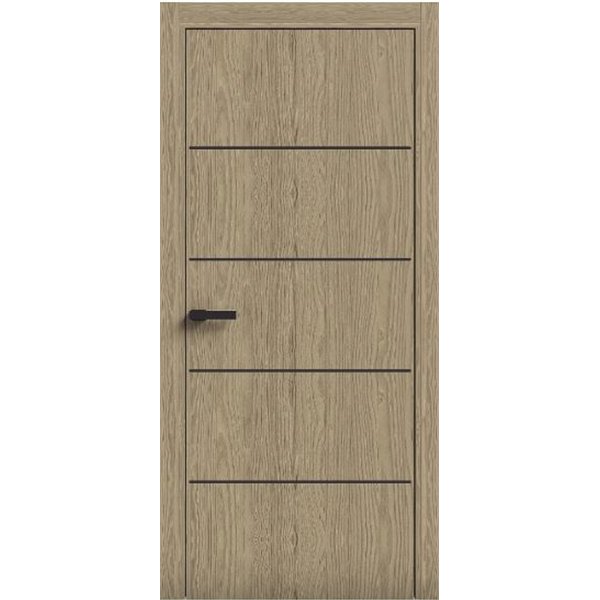 Двери межкомнатные Terminus Light ПК 07 КАРАМЕЛЬ Молдинг ЧЕРНЫЙ или СЕРЫЙ