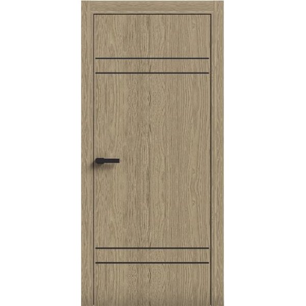 Двери межкомнатные Terminus Light ПК 08 КАРАМЕЛЬ Молдинг ЧЕРНЫЙ или СЕРЫЙ