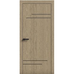 Двери межкомнатные Terminus Light ПК 09 КАРАМЕЛЬ Молдинг ЧЕРНЫЙ или серый 