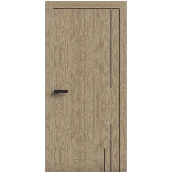 Двери межкомнатные Terminus Light ПК 10 КАРАМЕЛЬ Молдинг ЧЕРНЫЙ или серый