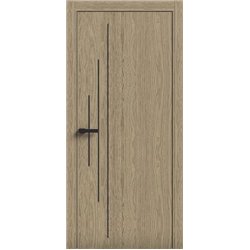 Двери межкомнатные Terminus Light ПК 11 КАРАМЕЛЬ Молдинг ЧЕРНЫЙ или серый