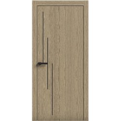 Двери межкомнатные Terminus Light ПК 12 КАРАМЕЛЬ Молдинг ЧЕРНЫЙ или серый