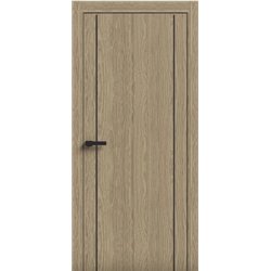 Двери межкомнатные Terminus Light ПК 13 КАРАМЕЛЬ Молдинг ЧЕРНЫЙ или серый