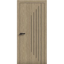 Двери межкомнатные Terminus Light ПК 14 КАРАМЕЛЬ  Молдинг ЧЕРНЫЙ или серый