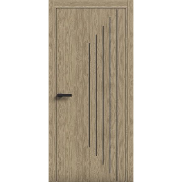 Двери межкомнатные Terminus Light ПК 14 КАРАМЕЛЬ  Молдинг ЧЕРНЫЙ или серый