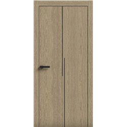 Двери межкомнатные Terminus Light ПК 17 КАРАМЕЛЬ  Молдинг ЧЕРНЫЙ или серый