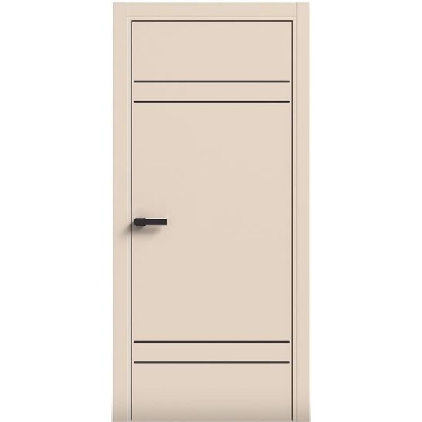 Двери межкомнатные Terminus Light ПК 08 Магнолия Молдинг ЧЕРНЫЙ или СЕРЫЙ