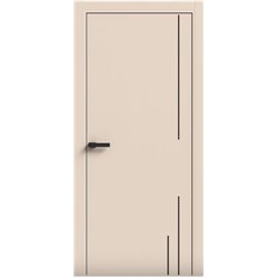 Двері міжкімнатні Terminus Light ПК 10 Магнолія Молдинг ЧОРНИЙ або СІРИЙ