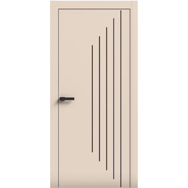 Двери межкомнатные Terminus Light ПК 14 Магнолия Молдинг ЧЕРНЫЙ или серый