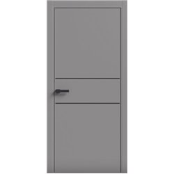 Двери межкомнатные Terminus Light ПК 04 Серый Молдинг ЧЕРНЫЙ или СЕРЫЙ