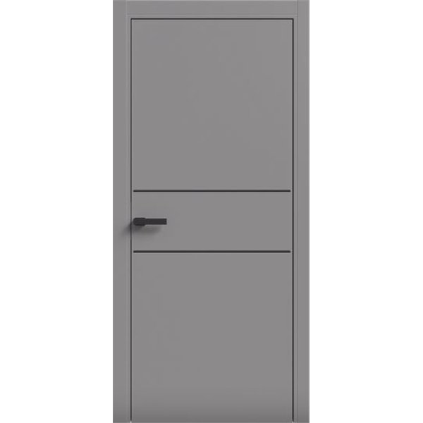 Двери межкомнатные Terminus Light ПК 04 Серый Молдинг ЧЕРНЫЙ или СЕРЫЙ