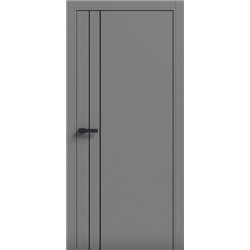 Двери межкомнатные Terminus Light ПК 05 Серый Молдинг ЧЕРНЫЙ или серый