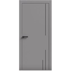 Двері міжкімнатні Terminus Light ПК 10 Сірий Молдинг ЧОРНИЙ або СІРИЙ