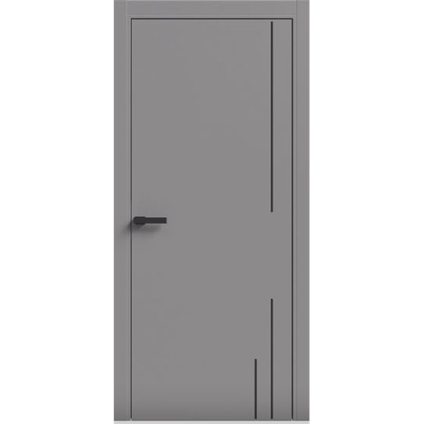 Двері міжкімнатні Terminus Light ПК 10 Сірий Молдинг ЧОРНИЙ або СІРИЙ