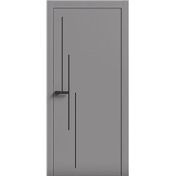 Двері міжкімнатні Terminus Light ПК 12 Сірий Молдинг ЧОРНИЙ або СІРИЙ