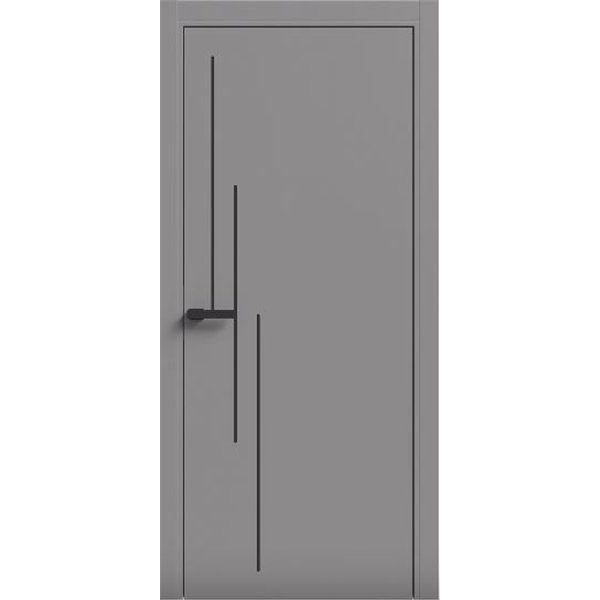 Двері міжкімнатні Terminus Light ПК 12 Сірий Молдинг ЧОРНИЙ або СІРИЙ