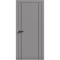 Двері міжкімнатні Terminus Light ПК 13 Сірий Молдинг ЧОРНИЙ або СІРИЙ