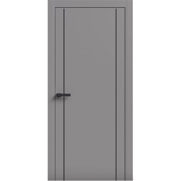 Двері міжкімнатні Terminus Light ПК 13 Сірий Молдинг ЧОРНИЙ або СІРИЙ