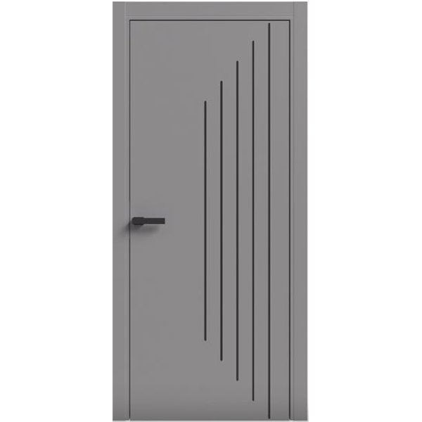 Двері міжкімнатні Terminus Light ПК 14 Сірий Молдинг ЧОРНИЙ або СІРИЙ