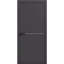 Двери межкомнатные Terminus Light ПК 03 Антрацит  Молдинг ЧЕРНЫЙ или СЕРЫЙ