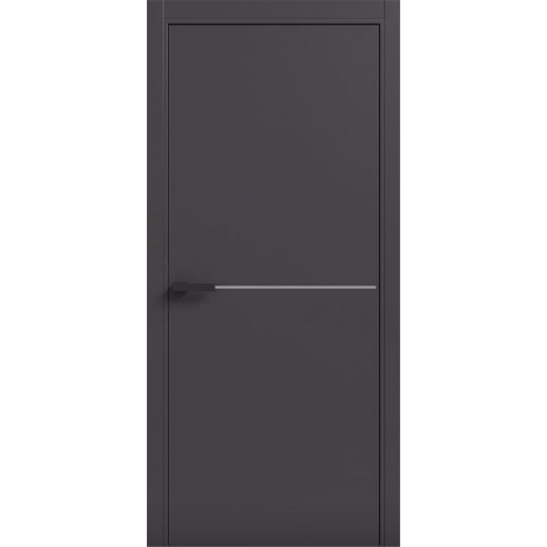 Двери межкомнатные Terminus Light ПК 03 Антрацит  Молдинг ЧЕРНЫЙ или СЕРЫЙ