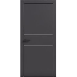 Двери межкомнатные Terminus Light ПК 04 Антрацит Молдинг ЧЕРНЫЙ или СЕРЫЙ 