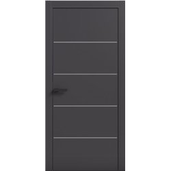 Двери межкомнатные Terminus Light ПК 07 Антрацит Молдинг ЧЕРНЫЙ или СЕРЫЙ