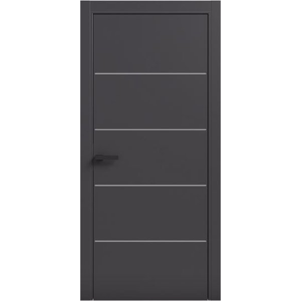 Двери межкомнатные Terminus Light ПК 07 Антрацит Молдинг ЧЕРНЫЙ или СЕРЫЙ