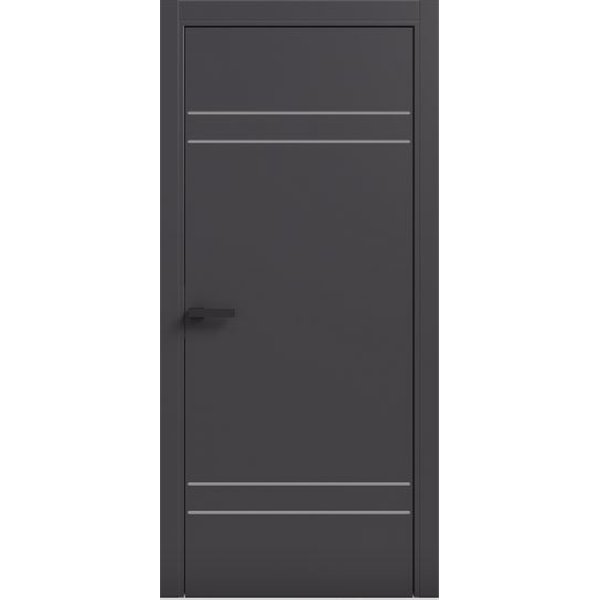 Двери межкомнатные Terminus Light ПК 08 Антрацит Молдинг ЧЕРНЫЙ или СЕРЫЙ