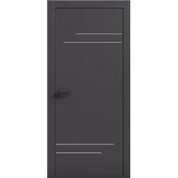 Двери межкомнатные Terminus Light ПК 09 Антрацит Молдинг ЧЕРНЫЙ или серый