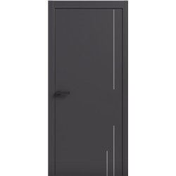 Двери межкомнатные Terminus Light ПК 10 Антрацит Молдинг ЧЕРНЫЙ или серый