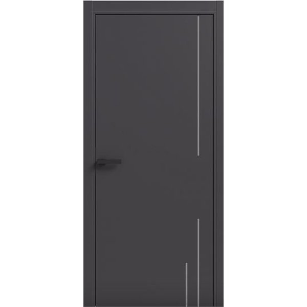 Двери межкомнатные Terminus Light ПК 10 Антрацит Молдинг ЧЕРНЫЙ или серый