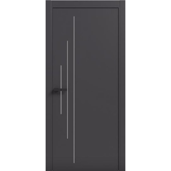 Двери межкомнатные Terminus Light ПК 11 Антрацит Молдинг ЧЕРНЫЙ или серый