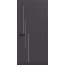 Двери межкомнатные Terminus Light ПК 12 Антрацит Молдинг ЧЕРНЫЙ или серый