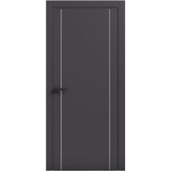 Двери межкомнатные Terminus Light ПК 13 Антрацит Молдинг ЧЕРНЫЙ или серый