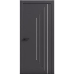 Двери межкомнатные Terminus Light ПК 14 Антрацит Молдинг ЧЕРНЫЙ или серый