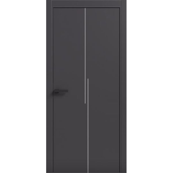 Двери межкомнатные Terminus Light ПК 17 Антрацит  Молдинг ЧЕРНЫЙ или серый