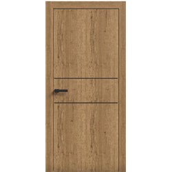 Двери межкомнатные Terminus Light ПК 04 Дуб Античный Молдинг ЧЕРНЫЙ или СЕРЫЙ 