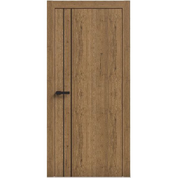 Двери межкомнатные Terminus Light ПК 05 Дуб Античный Молдинг ЧЕРНЫЙ или СЕРЫЙ