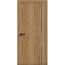 Двери межкомнатные Terminus Light ПК 10 Дуб Античный Молдинг ЧЕРНЫЙ или серый