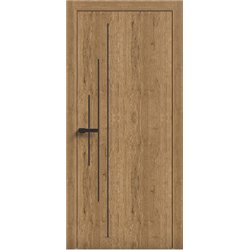 Двери межкомнатные Terminus Light ПК 11 Дуб Античный Молдинг ЧЕРНЫЙ или серый