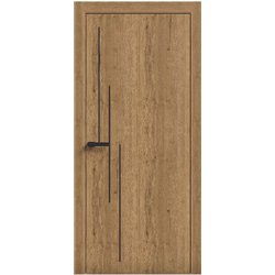 Двери межкомнатные Terminus Light ПК 12 Дуб Античный  Молдинг ЧЕРНЫЙ или серый