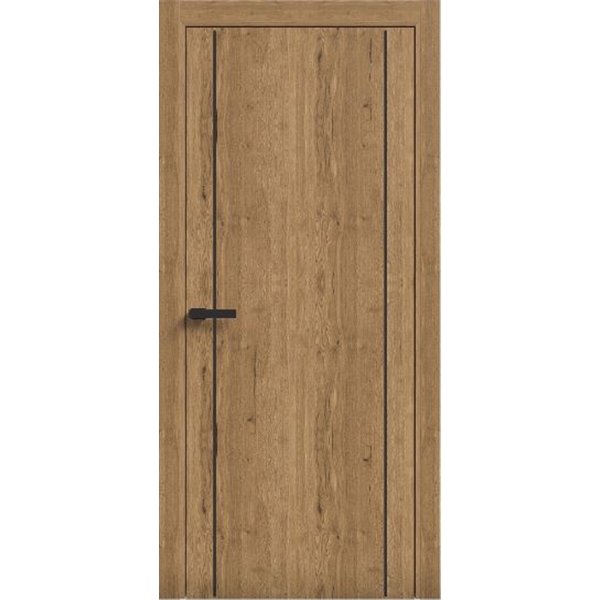 Двери межкомнатные Terminus Light ПК 13 Дуб Античный  Молдинг ЧЕРНЫЙ или серый