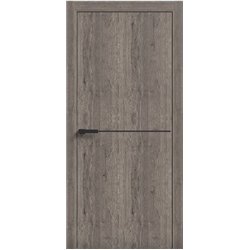 Двери межкомнатные Terminus Light ПК 03 Дуб Вулканический Молдинг ЧЕРНЫЙ или СЕРЫЙ