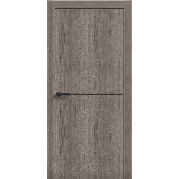 Двери межкомнатные Terminus Light ПК 03 Дуб Вулканический Молдинг ЧЕРНЫЙ или СЕРЫЙ